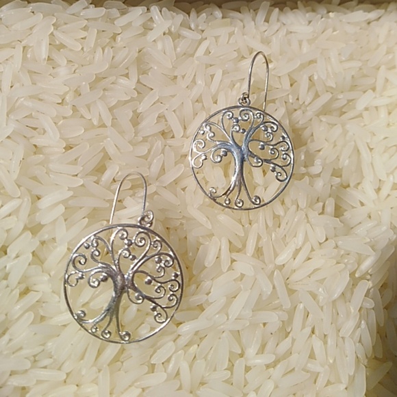 Tree of life .925 sterling silver earrings - Picture 1 of 3